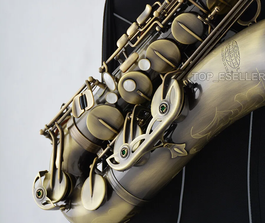 العتيقة البرونزية Bb العتيقة تينور الساكسفون بواسطة WEIBSTER Musical WTS-670 sax