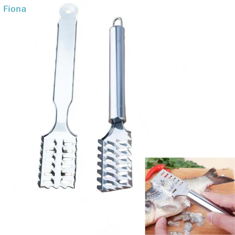 ✔Fish Scaler,Stainless Steel Fish Scaler Remover With Serrated Sawtooth No Mess Easily Remove Fish Scales