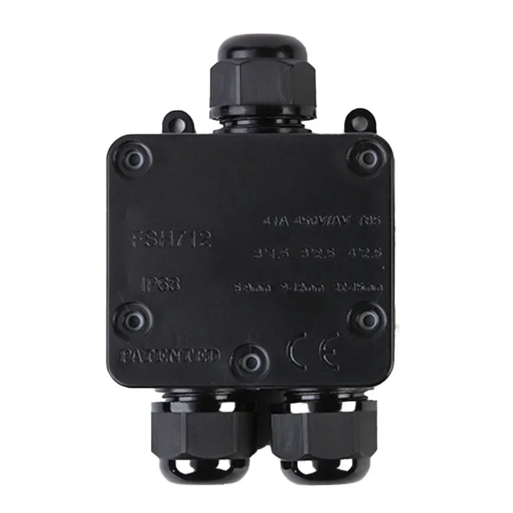 IP68 Waterproof 3Way Junction Box with 59mm Cable Connector for Stable and Protected Cable Network Connections