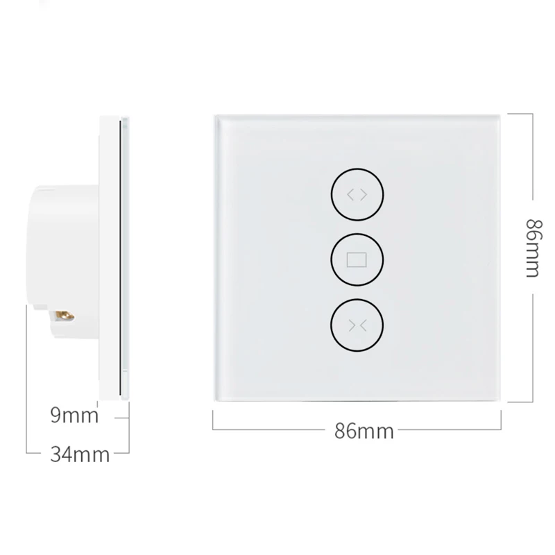 Tuya Smart Life APP Remote control Curtain Switch for Roller shutter Blinds AC motor control panel