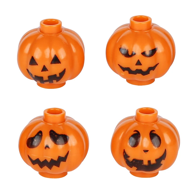 MOC – ensemble de blocs de construction tête de citrouille pour Halloween, figurines de soldats squelette, briques à monter soi-même, jouets pour enfants, cadeau de noël et d'halloween