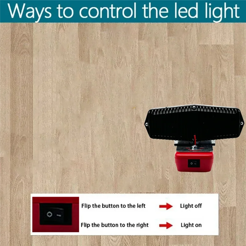 30 LED Work Lamp Light Flashlight Spotlight USB&Type-C Power Bank With Low Voltage Protection For Milwaukee Batteryabgi