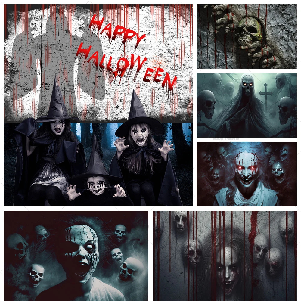 

Halloween Decoration Background Cloth Banner Party Horror Theme Photo Atmosphere Decoration Hanging Cloth Room Scene Layout Prop