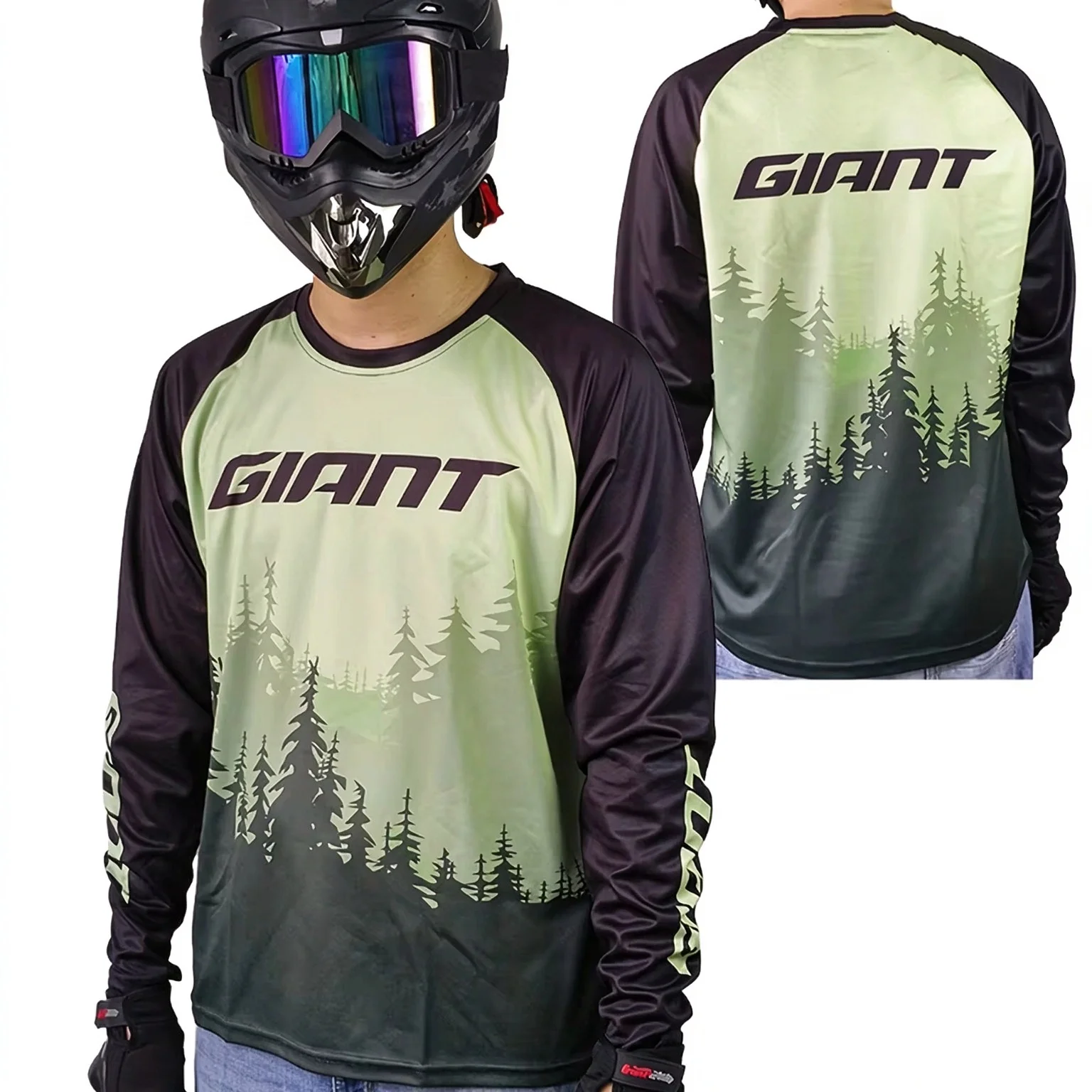 Mountain Bike Jersey Men's Outdoor Sports Shirt Off-Road Motorcycle Long Sleeve Sweatshirt Cross-Country Endurance Race T-Shirt