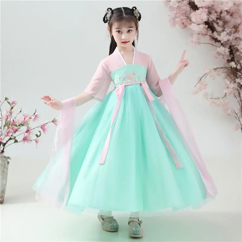 3-12T Girls\' Japanese and Korean Costume Girls\' Folk Dance Costume Performance Chinese Costume Girls\' Dress Children\'s Christma
