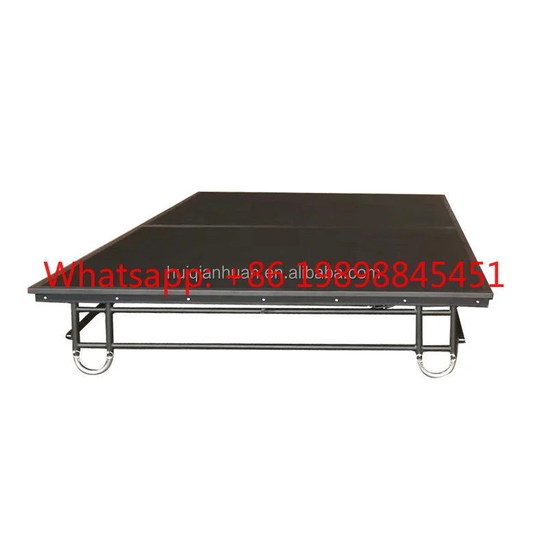 Wholesale Steel Iron Powder Coated Adjustable Folding Stage for Hotel Banquet Event Party
