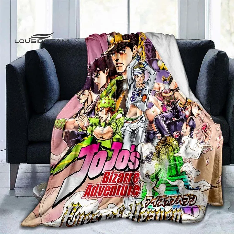 

Fashion Anime Blanket JoJo's Bizarre Adventure 3D Printed Flannel Blanket Coverlet Sofa Camping Adults and children Warm blanket