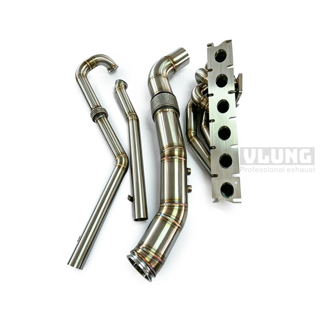 High Flow VLUNG Turbo Exhaust Manifold Kit T4 Flange Stainless Steel For BMW G Series 540i 640i 740i Z4 Gen2 B58 Tuning Accessor