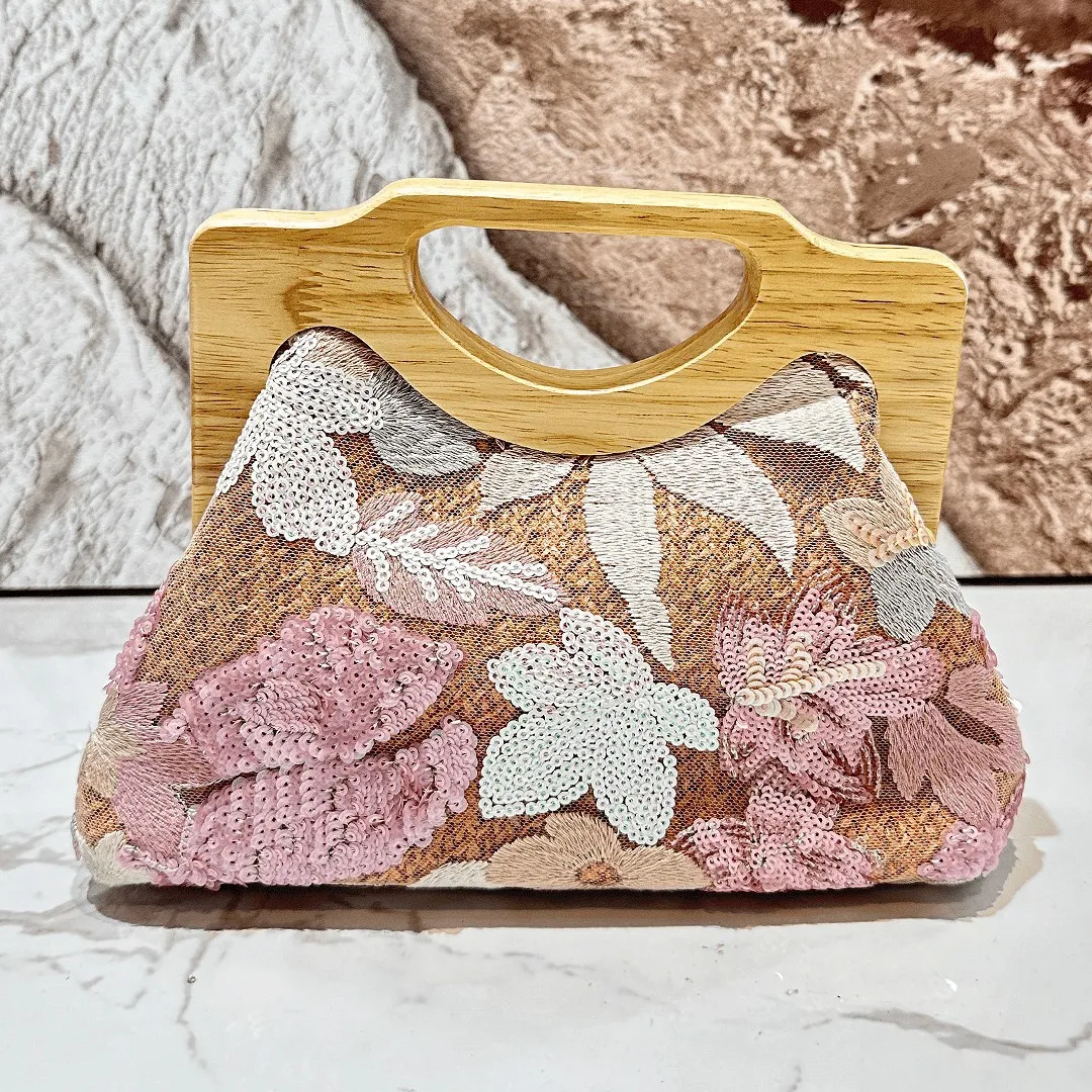 

Весенне-летняя высококачественная сумка подмышки большой вместимости, ручная соломенная сумка с ручной вышивкой и блестками