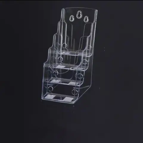 A4/A5/A6 Clear Flyers Display Stand Wall Mount 2/3/4 Layers Brochure Holder Hanging Hole Large Opening