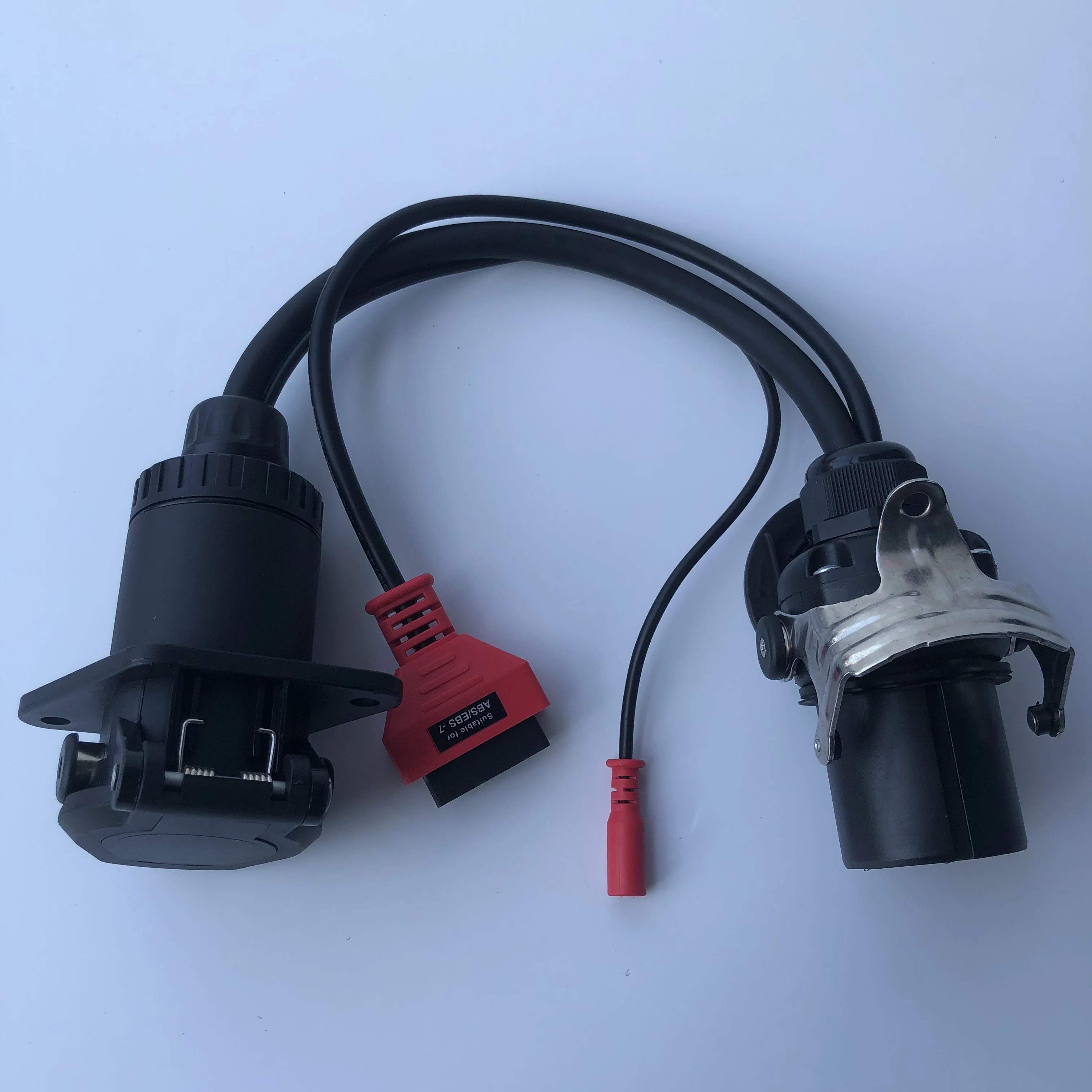 OBD2 Trailer Diagnostic Adapter Cable ISO 7638 EBS Compatible with Bosch Autel Autocom for Truck Vehicles