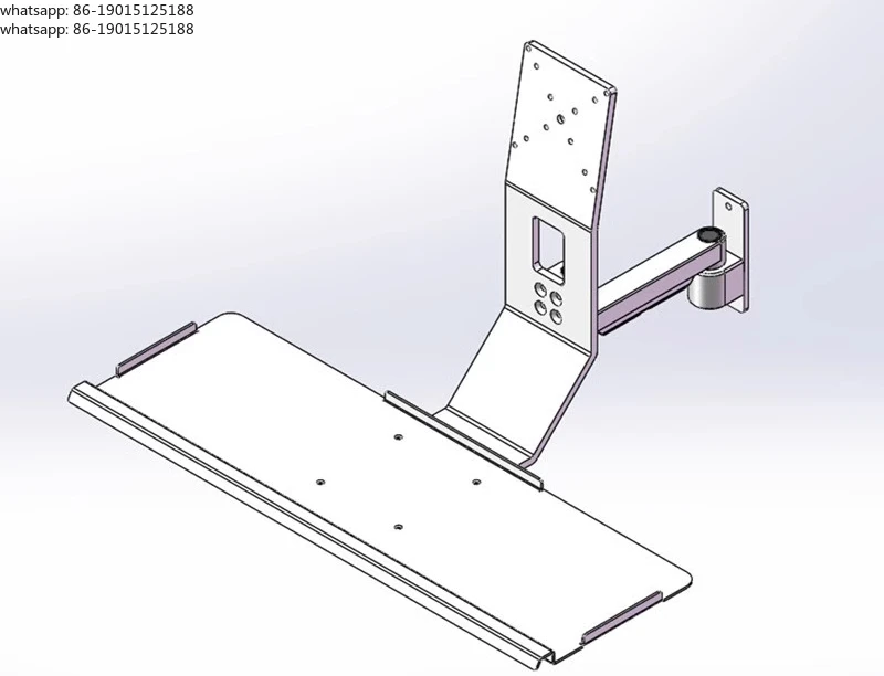 2026 Factory Direct Sales  Silver aluminum alloy monitor keyboard integrated computer monitor bracket wall hanging