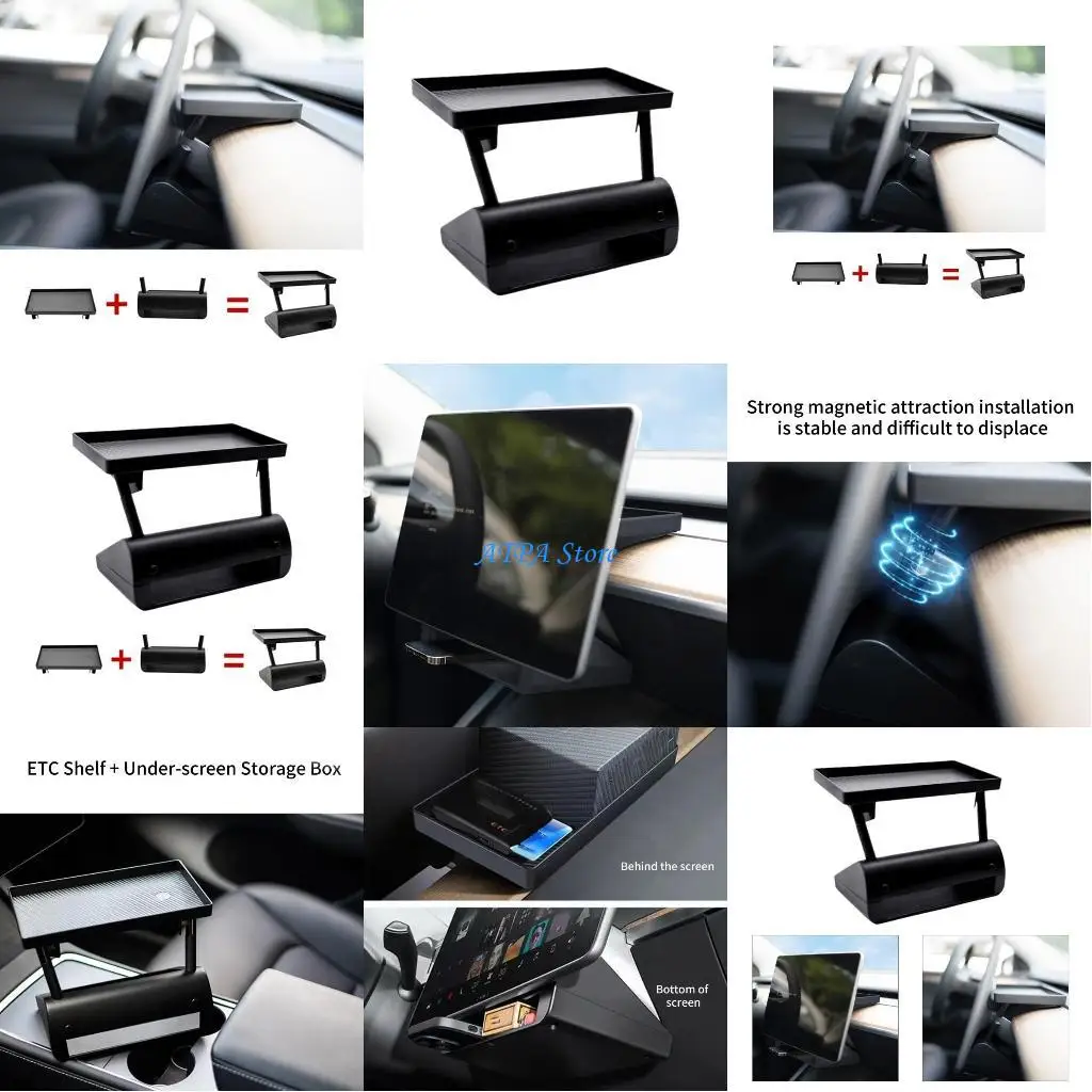 

U13C Upgraded Center Console Tray Under Screen Storage Box ABS