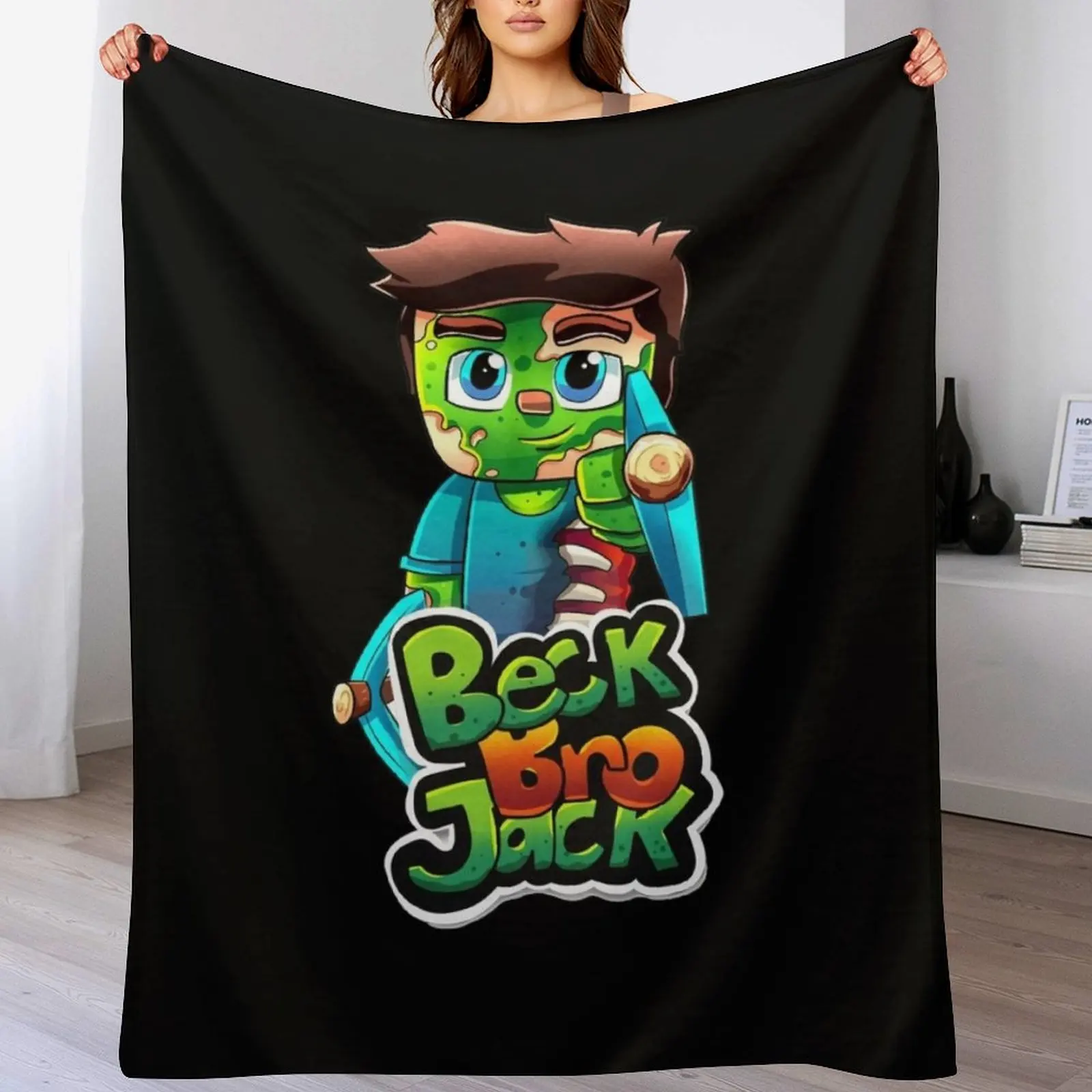 Beck bro Jack Beck bro Jack Logo Throw Blanket