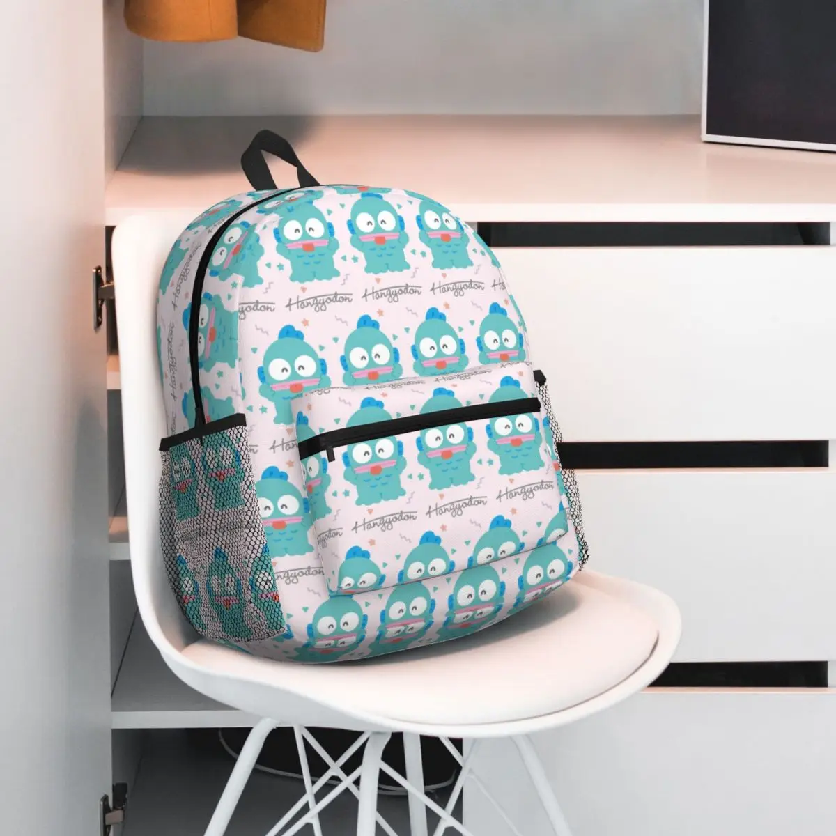 

Cartoon Hangyodon Student Backpack School Bag Hiking Travel Daypack for Boys Girls Fashion Bookbag Shoulder Bags