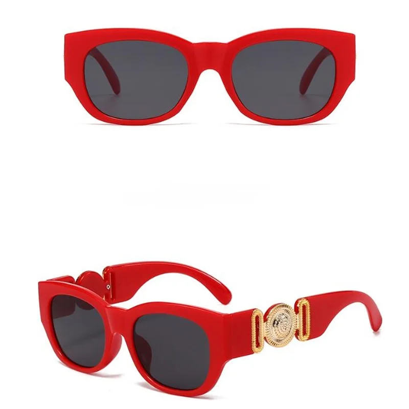 Fashionable red sunglasses, women's cat eyes, luxurious and elegant glasses, sunscreen and UV resistant color changing glasses