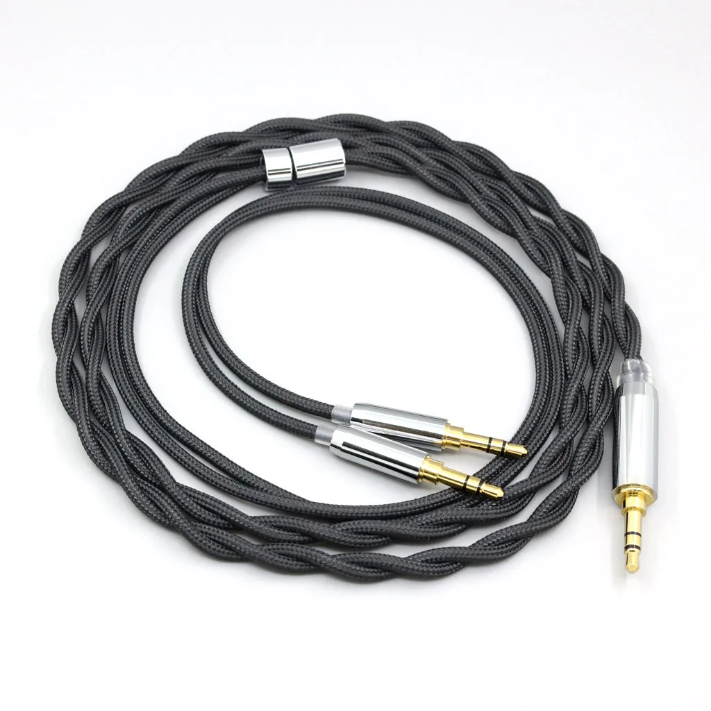 Нейлоновый кабель для наушников из чистого серебра, плаладия, графена, золота, экрана для Onkyo A800 Philips Fidelio X3 Kennerton Jord 8293