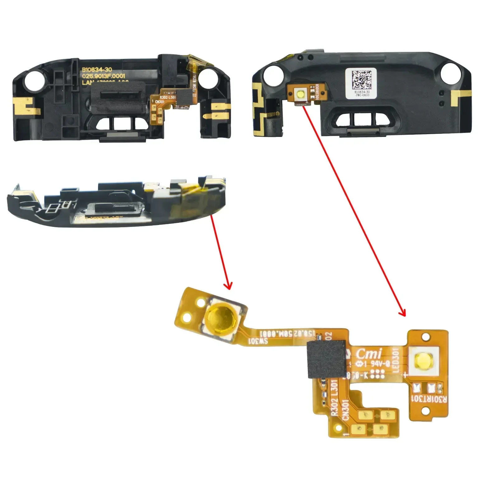 Power with LED Flex Cable for Zebra TC51 TC52 TC56 TC57 TC510K