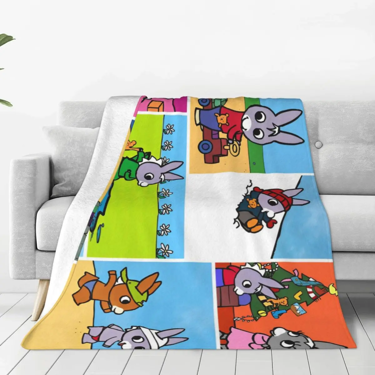 TROTRO Anime Comic Flannel Blanket Cartoon Character Soft Warm Throw Blanket for Couch Chair Picnic Bedspread Sofa Bed Cover