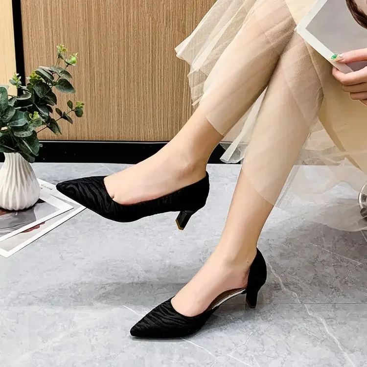 Simple Style High Heels Women's Shoes Elegant Ladies High Heels with Mid Heels High Heels Everyday Dress Shoes High Heels