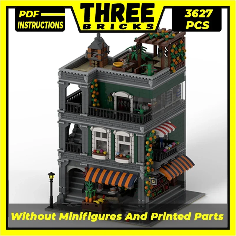 Technical Moc Bricks City Street View Model Grocery Shop Modular Building Blocks Gifts Toys For Children DIY Sets Assembling