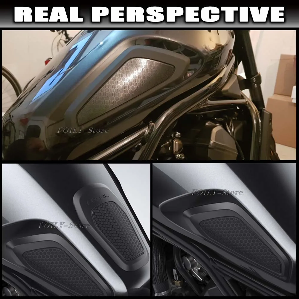 For Honda CM1100 REBEL 1100 REBEL 1100 Motorcycle Tank Pad Protector Anti slip Sticker Gas Knee Grip Traction Rubber Side Decals