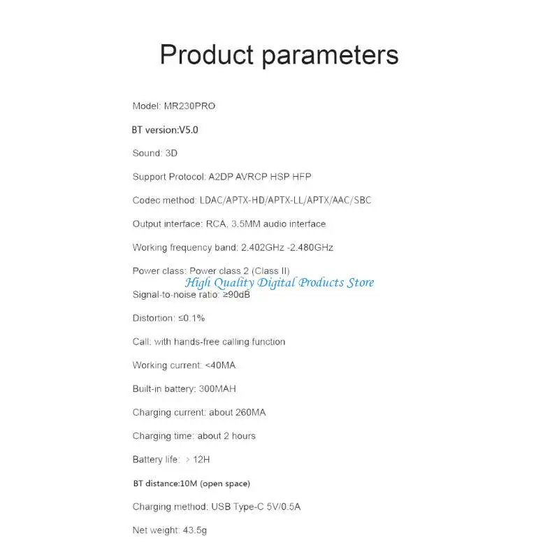 u2je bluetoothcompatible 5.0 오디오 수신기 지원 LDAC/APTX 고화질