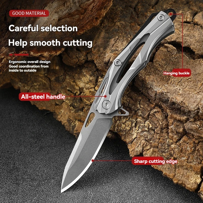 Outdoor Knife Mini Knife Stainless Steel Folding Knife Portable Key Knife Portable Multi purpose Knife