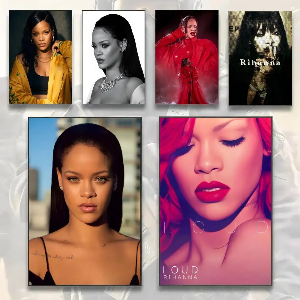 Singer R-Rihanna Poster Painting Prints Wall Art Picture Film Room Home Bar Cafe Decor Home Mural
