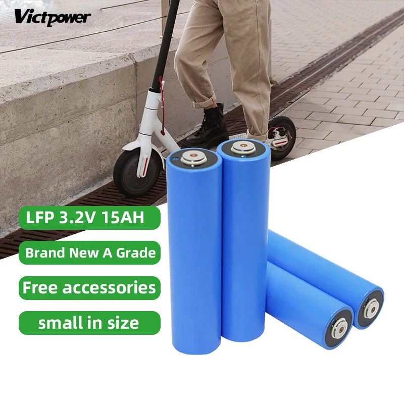 Victpower 3.2v 15ah Lifepo4 Battery Cell Lfp 33140 Cylindrical Lithium Ion Batterie for Electric Motorcycle Scooters