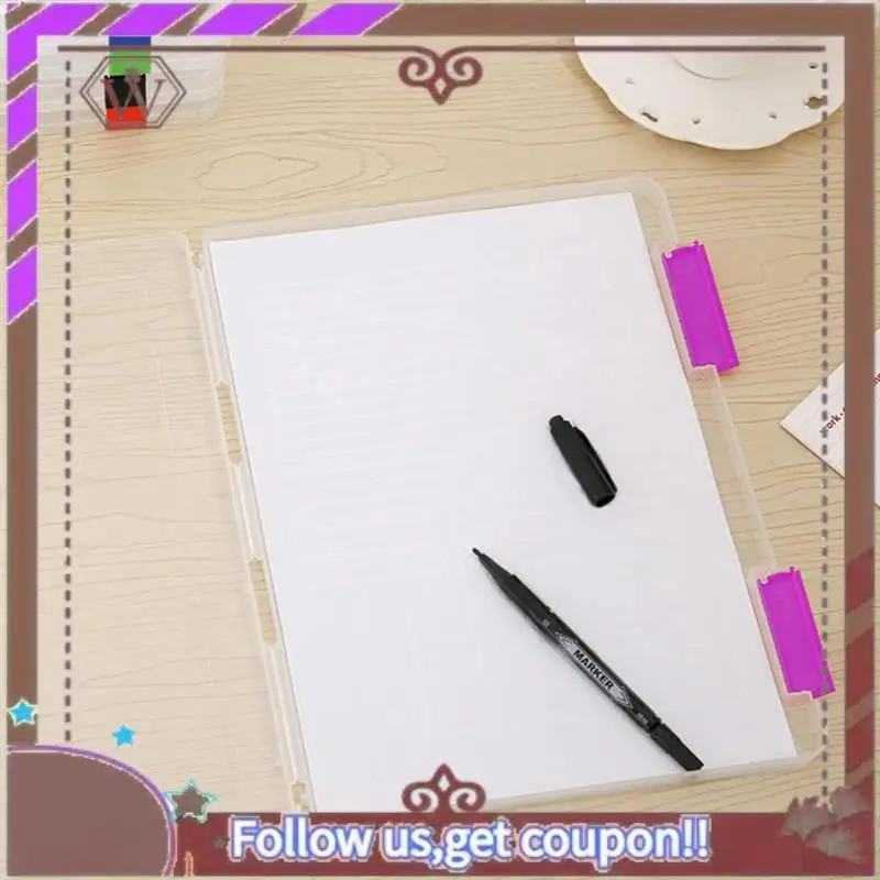 ABBG-4PCS A4 แฟ้มแบบพกพากรณีโครงการ, แบบพกพา A4 แฟ้มกล่องพลาสติกสมุดภาพกล่องเก็บกระดาษสําหรับ 8.5X11 นิ้วกระดาษ Letter Dur