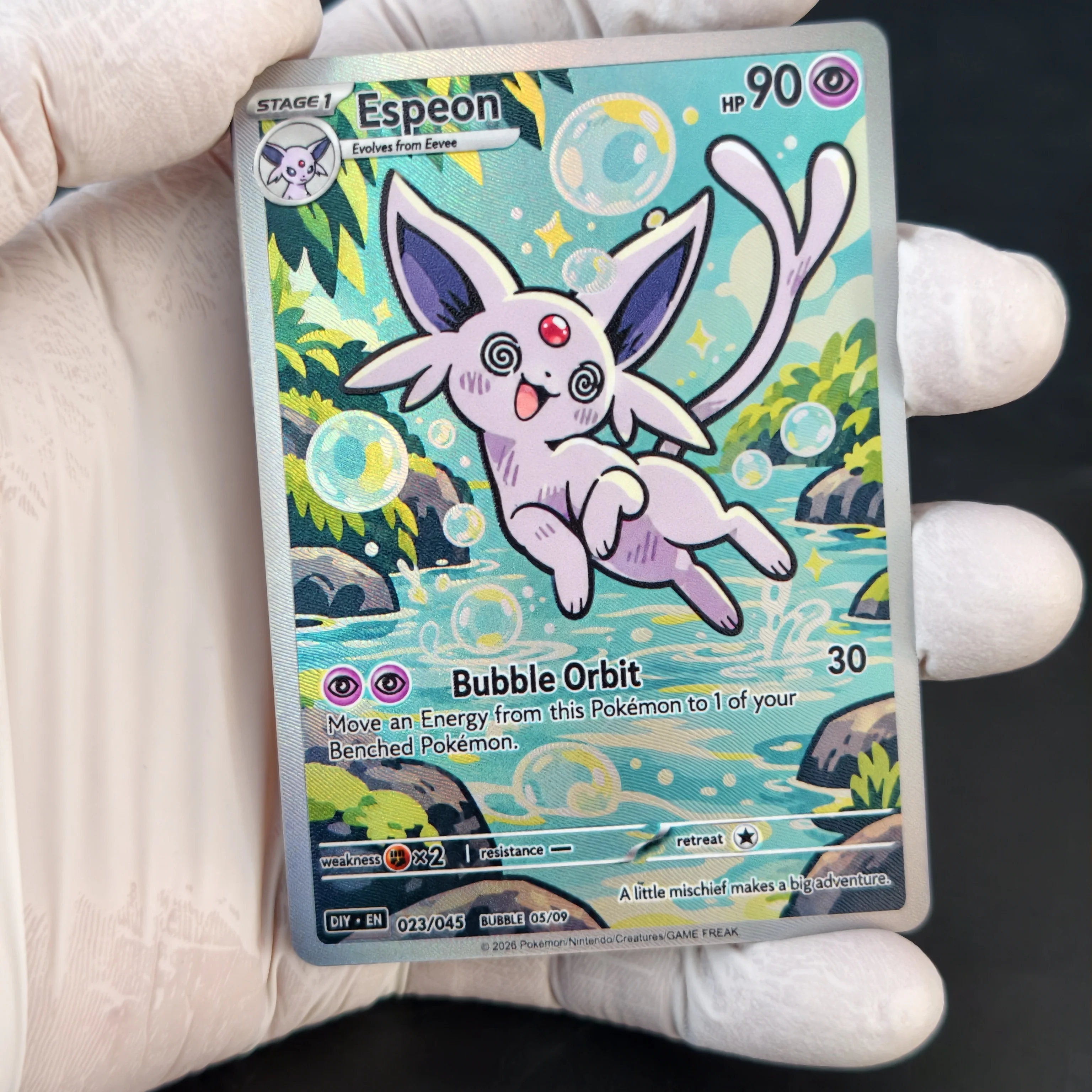 9Pcs Proxy PKM Card Eeveelution Sylveon Umbreon Leafeon Espeon Evolve Monster Collectible Card DIY TCG Advanced Anime Card