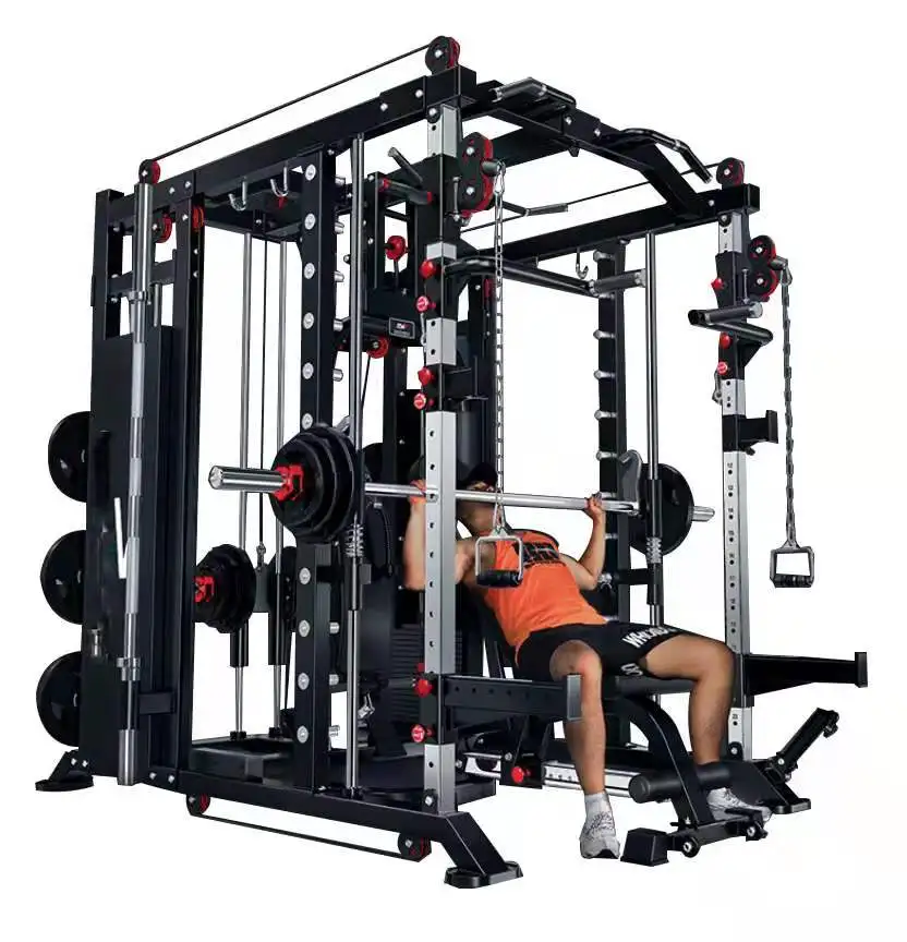 Hot Sale Fitness Equipment Equipment Set Combination Household Multi Functional Gantry Smith Machine Fitness Equipment