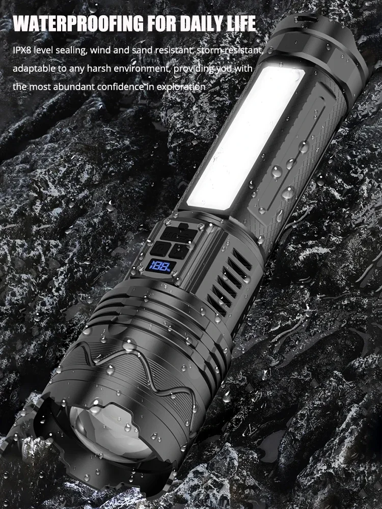 New 1000000LM High Power Rechargeable Led Flashlight Lighting Built-in 15000mAh Ultra Power Flashlights Tactical Torch Lantern