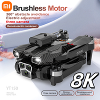 XIAOMI YT150 FPV Drone 8K HD Three Camera Brushless Motor RC Quadcopter 360° Obstacle Avoidance Optical Flow Positioning Drone
