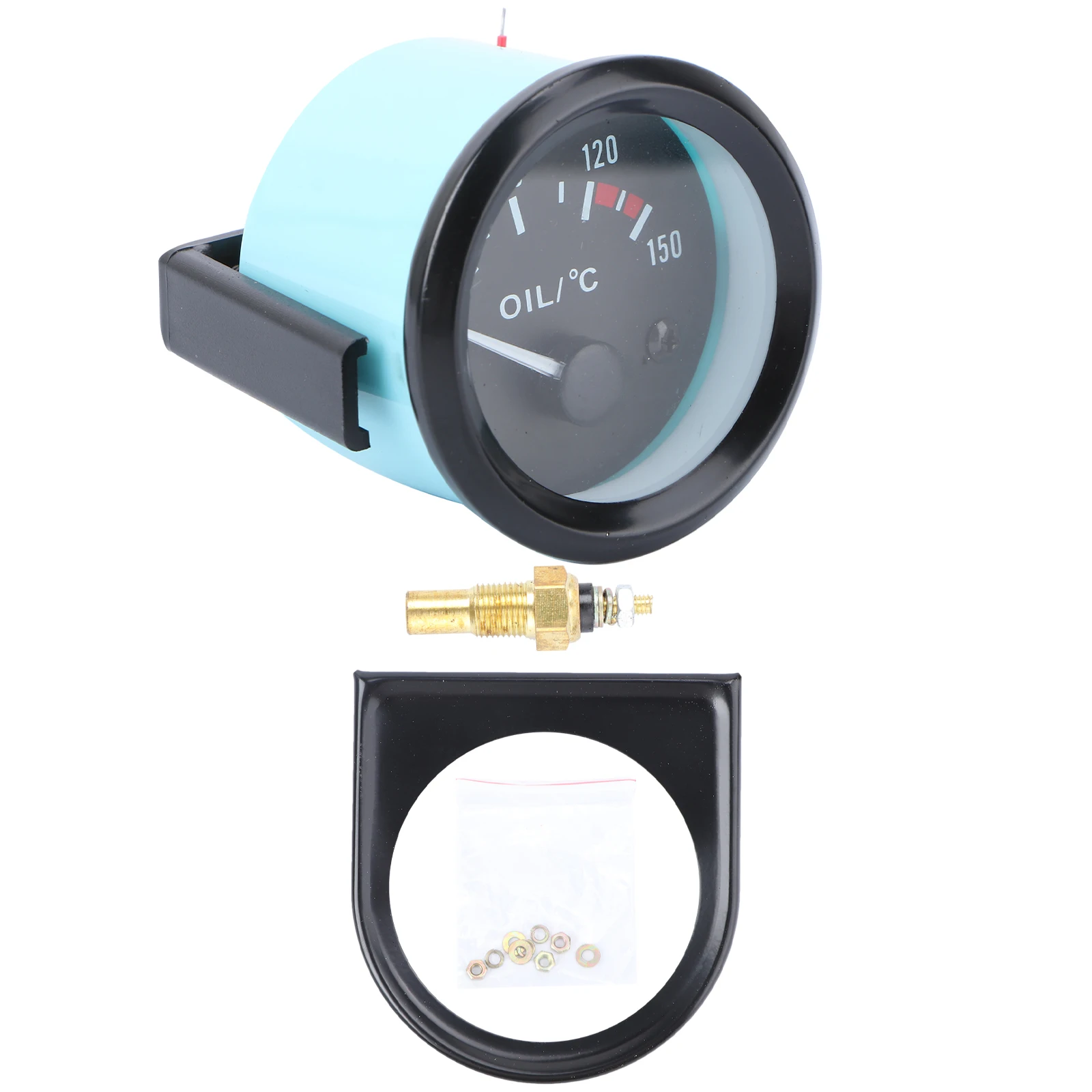 

Oil Temperature Gauge 52MM Celsius Thermometer Stainless Steel Bracket LED Automotive Oil Temp Meter Car Accessory Horn Part