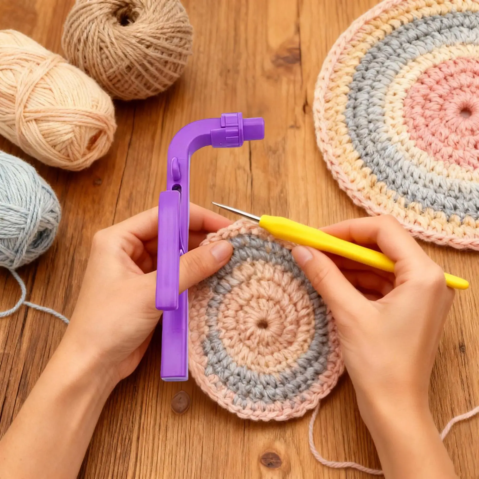 حامل خيط، خياطة دائرية، لوازم حرفية متعددة الأغراض، أدوات حوامل غزل الحياكة الأسرع للمبتدئين المحترفين #3