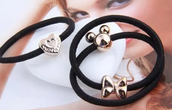 2026 HOT Fashion Korea Elastic Heart Hair Bands Jewelry wholesale! Woman Hairband
