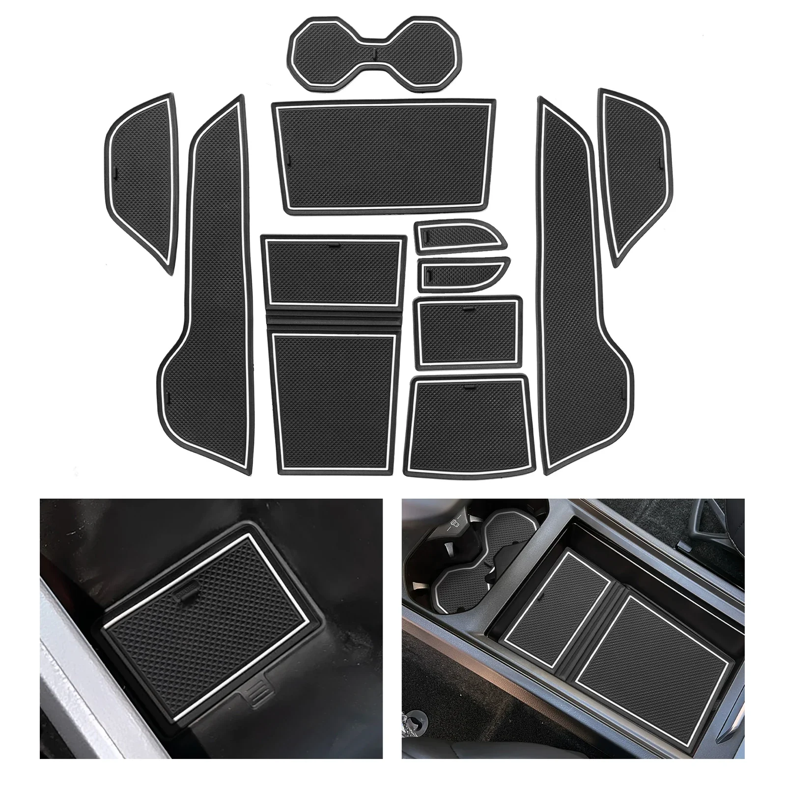 

for MG 4 MG4 EV Anti-Slip Gate Slot Mat Non-Slip Door Groove Pad Cup Holder Interior Accessories Rubber Coaster