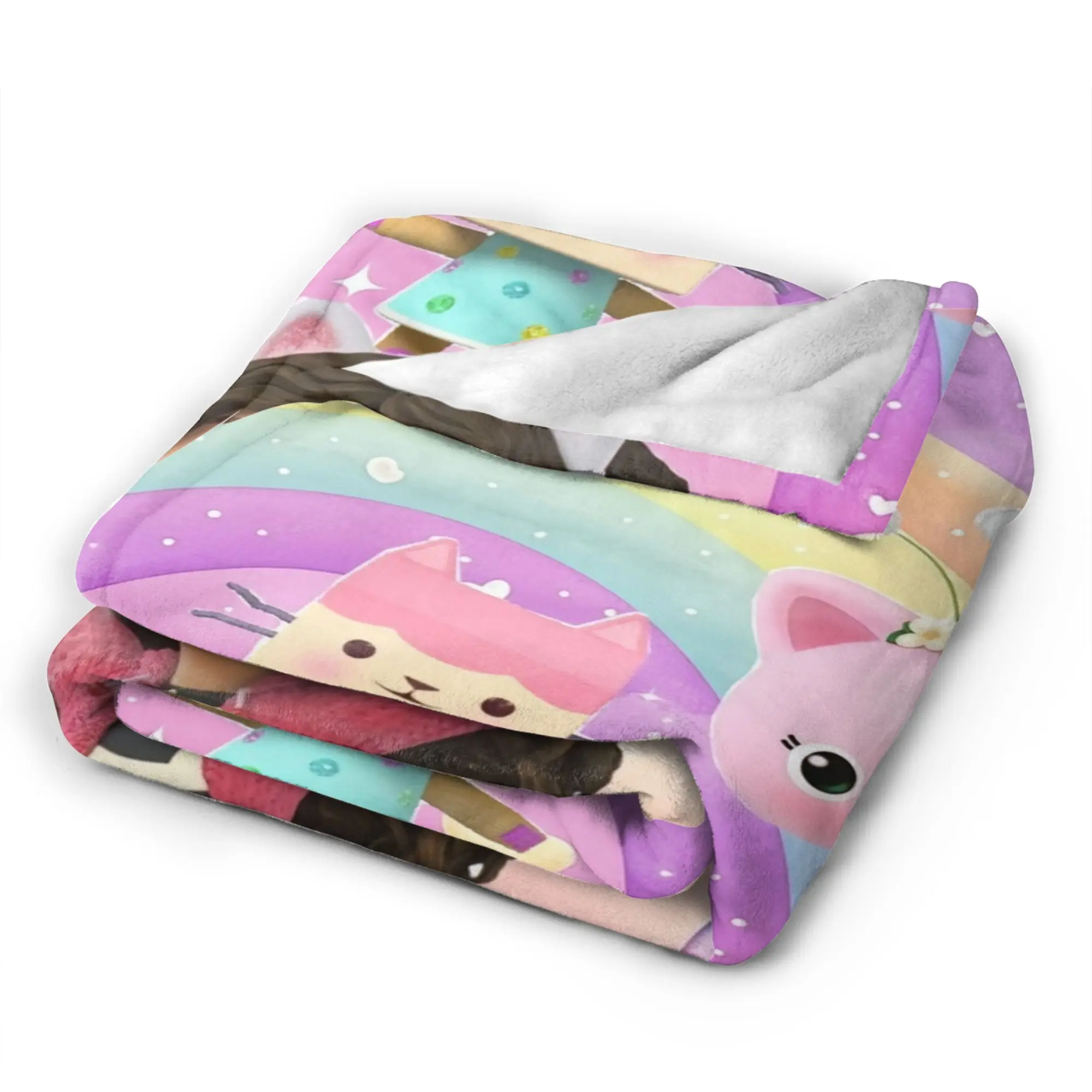 Gabbysed dollhouses Super Warm Blanket  Students Plush Throw Blanket Funny Outdoor Flannel Bedspread Sofa Bed Cover