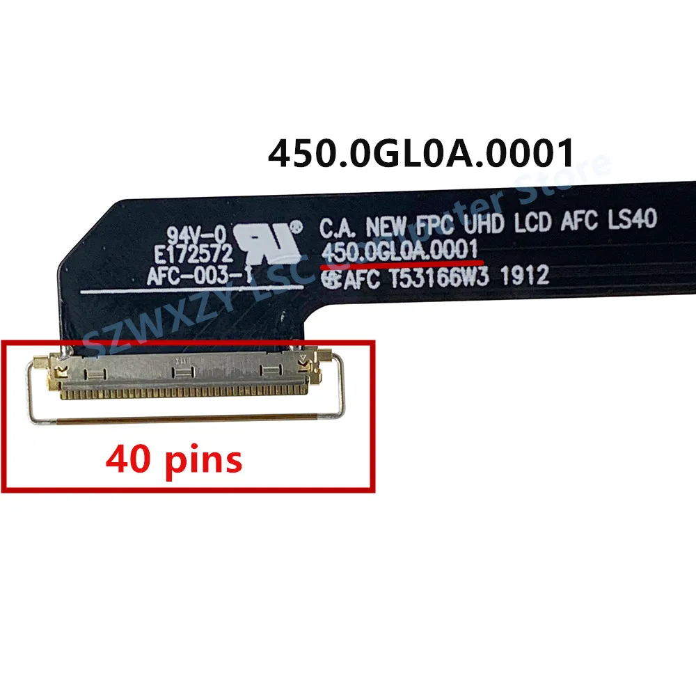 LSC New Original 450.0GL0A.0001 For Lenovo Yoga S940-14 S940-14IIL S940-14IWL Screen Camera Cable LCD UHD 4K Connector 40 pins