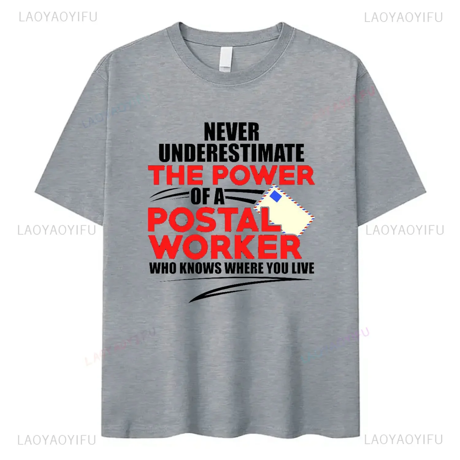 Postal Worker Shirt Funny Mailman Postman Mailbox T-Shirt Cotton Tops T Shirt For Male Personalized T Shirt Fitness Tight Brand