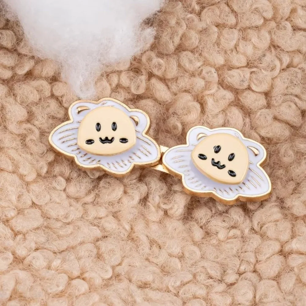 Lion Shape Flat-Base Jean Buttons No-Sew Installation Portable Pant Waist Tightener Cartoon Adjustable