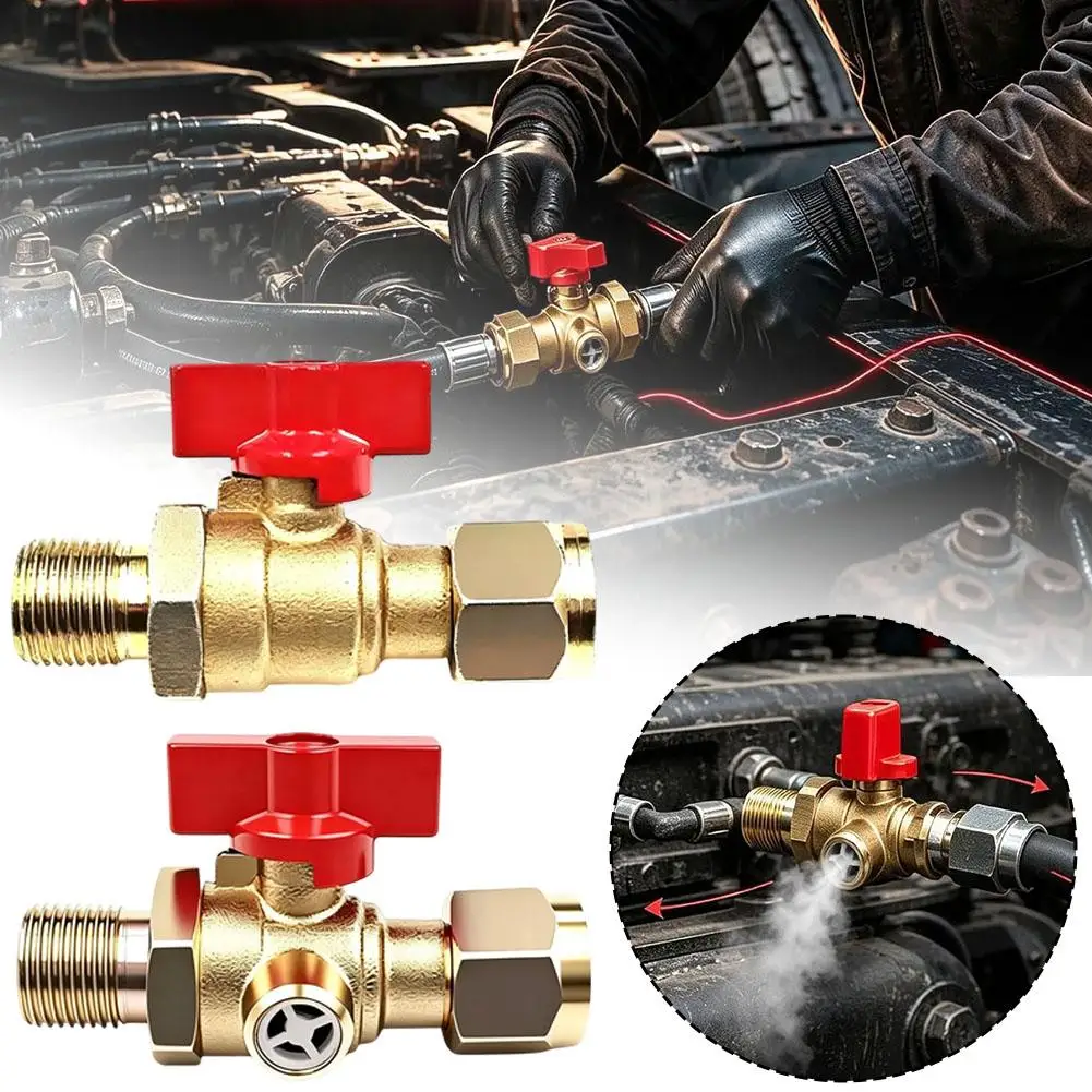 Integrated Brass Air Cut-off Switch No Venting Truck Front Wheel Brake Valve Semi Trailer Metal Vehicle Air System Accessories