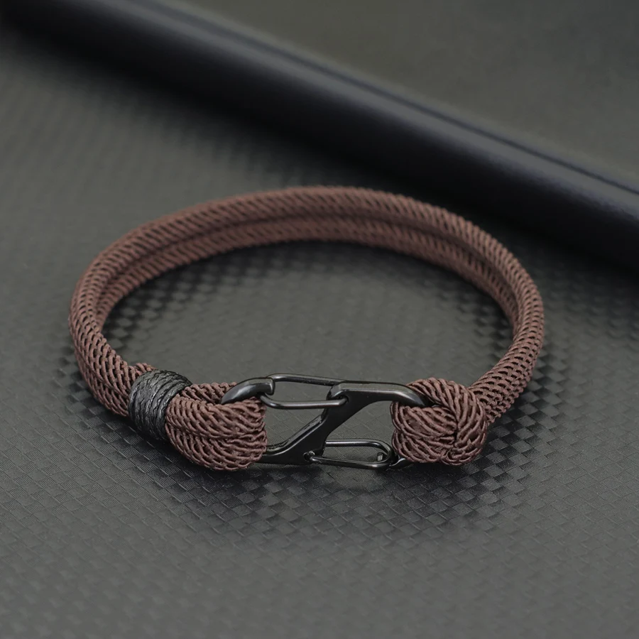 New Braided Rope Bracelet Detachable Mountaineering Clasp Mens Survival Braclet 6 Colors Outdoor Camping Jewelry pulsera hombre