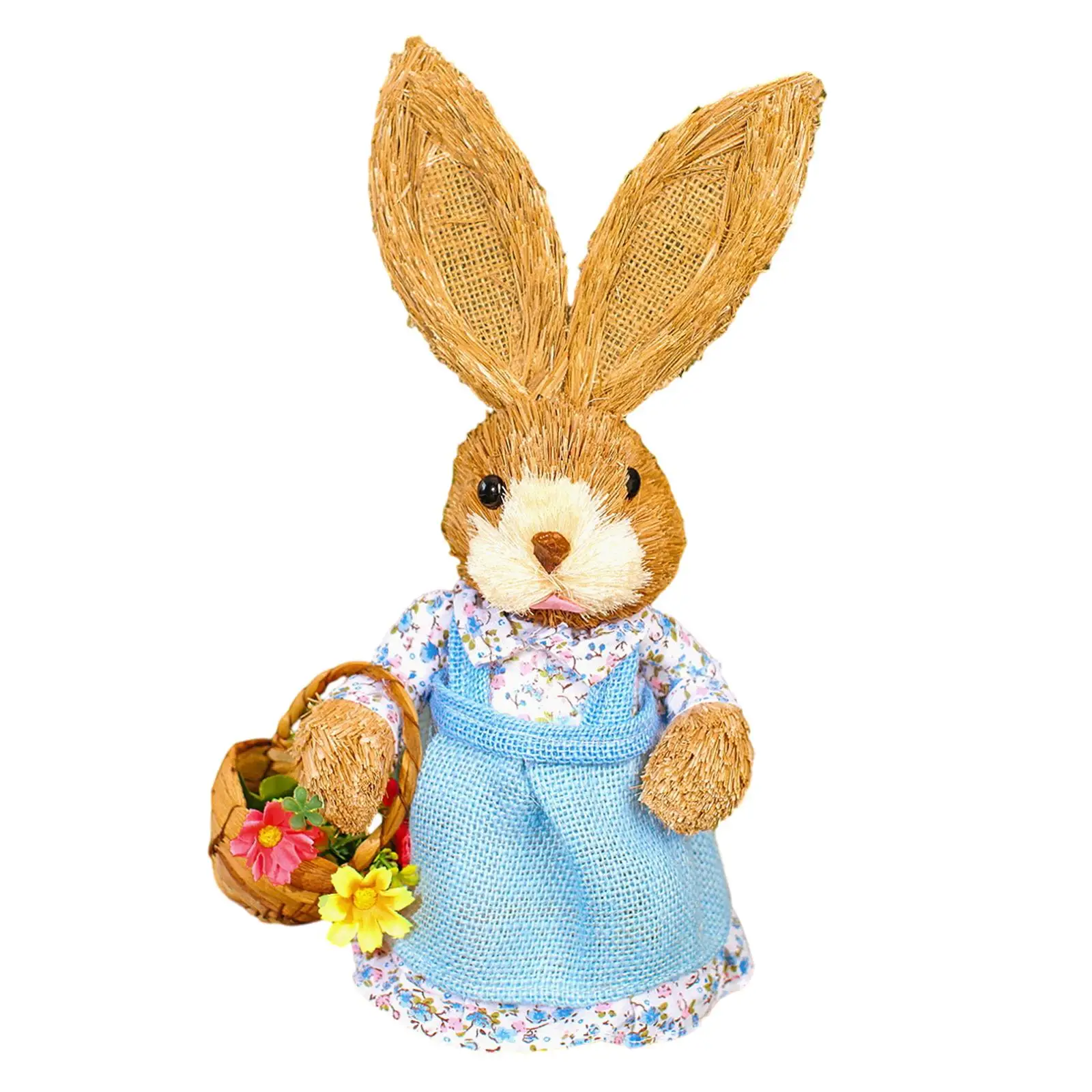 Straw Bunny Figurine DIY Material Pack Creative Activities Cartoon for Girls