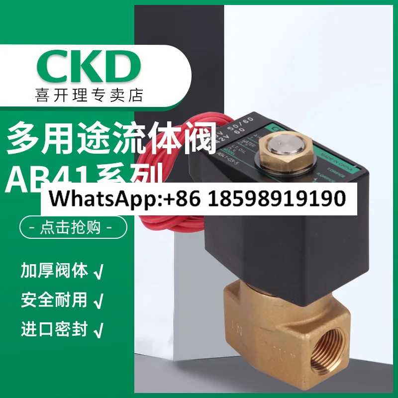 صمام الملف اللولبي CKD AB41 02 03 234567-02E 03A E2E F2E AC220VDC24V