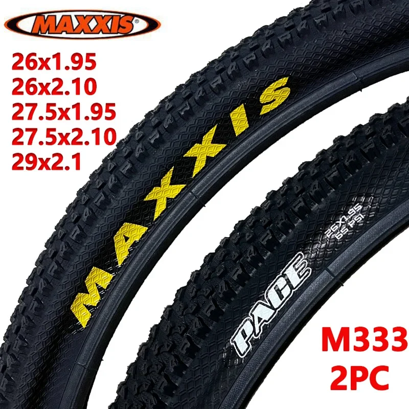 MAXXIS-neumático de bicicleta de montaña M333, 26x2,1, 26x1,95, 27,5x1,95, 29x2,1, ultraligero, sin cámara, 2 piezas, con alambre de acero, 1 par