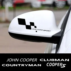 For Mini John Cooper Countryman Clubman Coopers 2PCS Car Rearview Mirror Stickers Cover DIY Car Styling Decoration Accessories