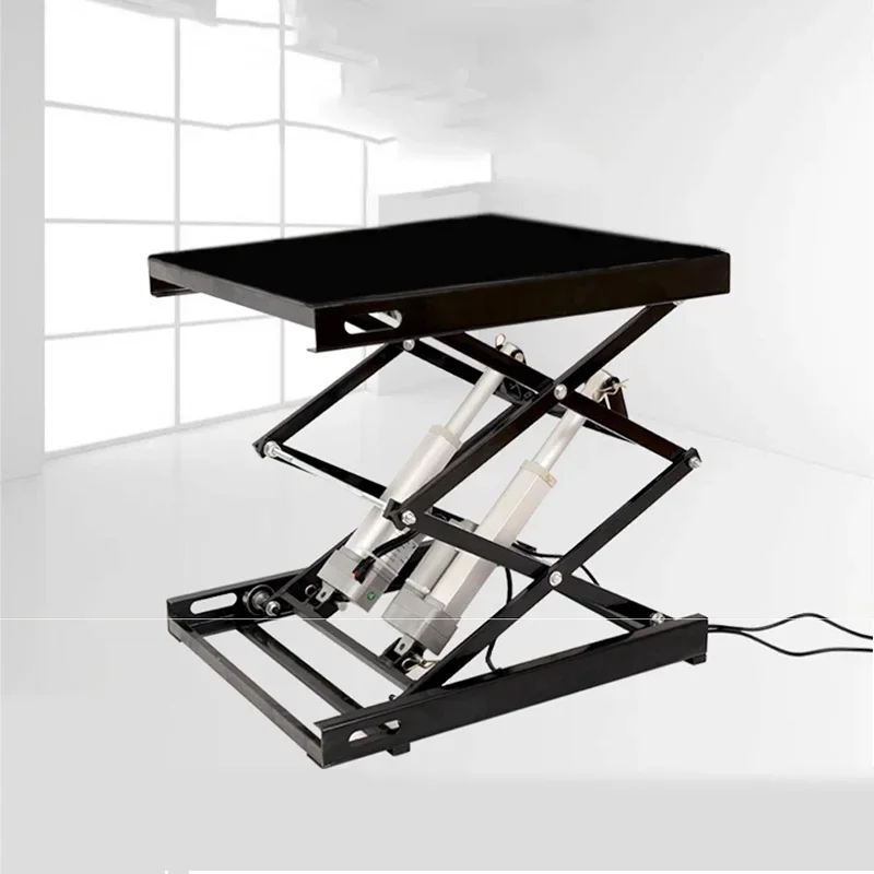 Mini Electric Lifting Platform, Remote-Controlled Scissor Lift Stand, Double-Deck, Dual-Motor Maintenance Platform